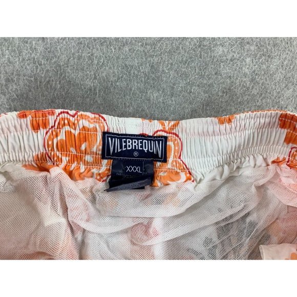 Vilebrequin Floral‎ Cotton Mesh Lined Swim Trunks (Men's 3XL) Orange - Picture 3 of 12